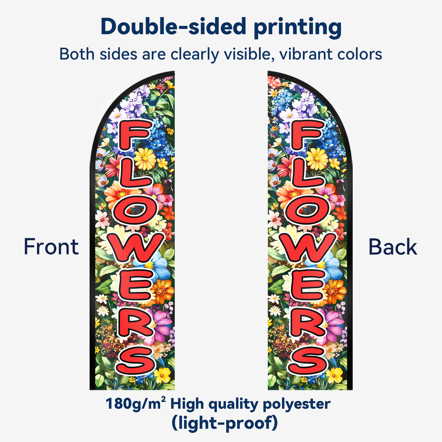 Flowers Feather Flag