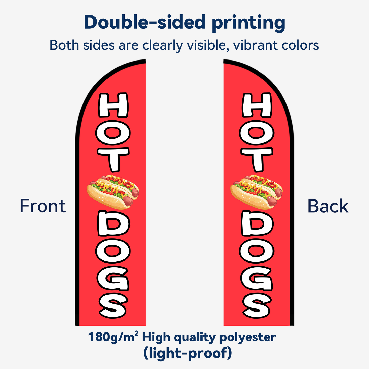 HOT DOGS Feather Flag