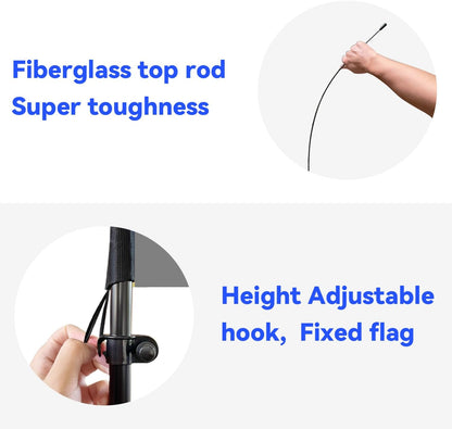 8FT Feather Flag Pole Kit, Fits 1.6x6.6FT / 1.6x6.1FT Feather Flags