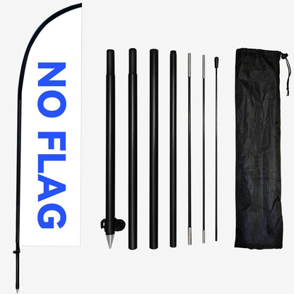 Feather Flag Pole Kit with Ground Spike, Multi Size Banner Pole Kit, Aluminum and Fiberglass Flag Pole, Outdoor Swooper Flag Stand, Easy Setup