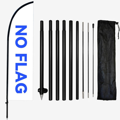 Feather Flag Pole Kit with Ground Spike, Multi Size Banner Pole Kit, Aluminum and Fiberglass Flag Pole, Outdoor Swooper Flag Stand, Easy Setup