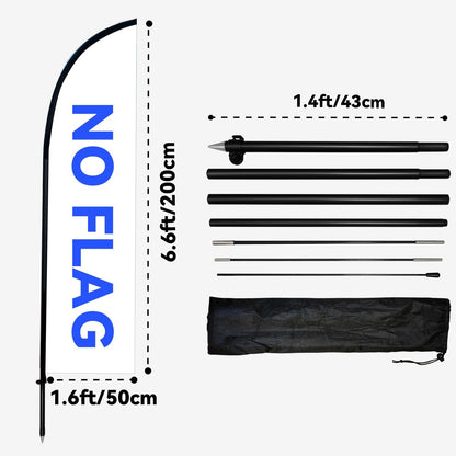 Feather Flag Pole Kit with Ground Spike, Multi Size Banner Pole Kit, Aluminum and Fiberglass Flag Pole, Outdoor Swooper Flag Stand, Easy Setup
