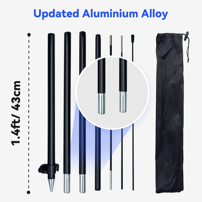 8FT Feather Flag Pole Kit, Fits 1.6x6.6FT / 1.6x6.1FT Feather Flags