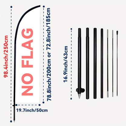 1pc Feather Flag Kit, Advertising Flag Pole, Outdoor Flag Stand, Aluminum Material, Durable And Lightweight, Suitable for Flags Around 1.6x6.6ft/1.6x6.1ft (No Flag)