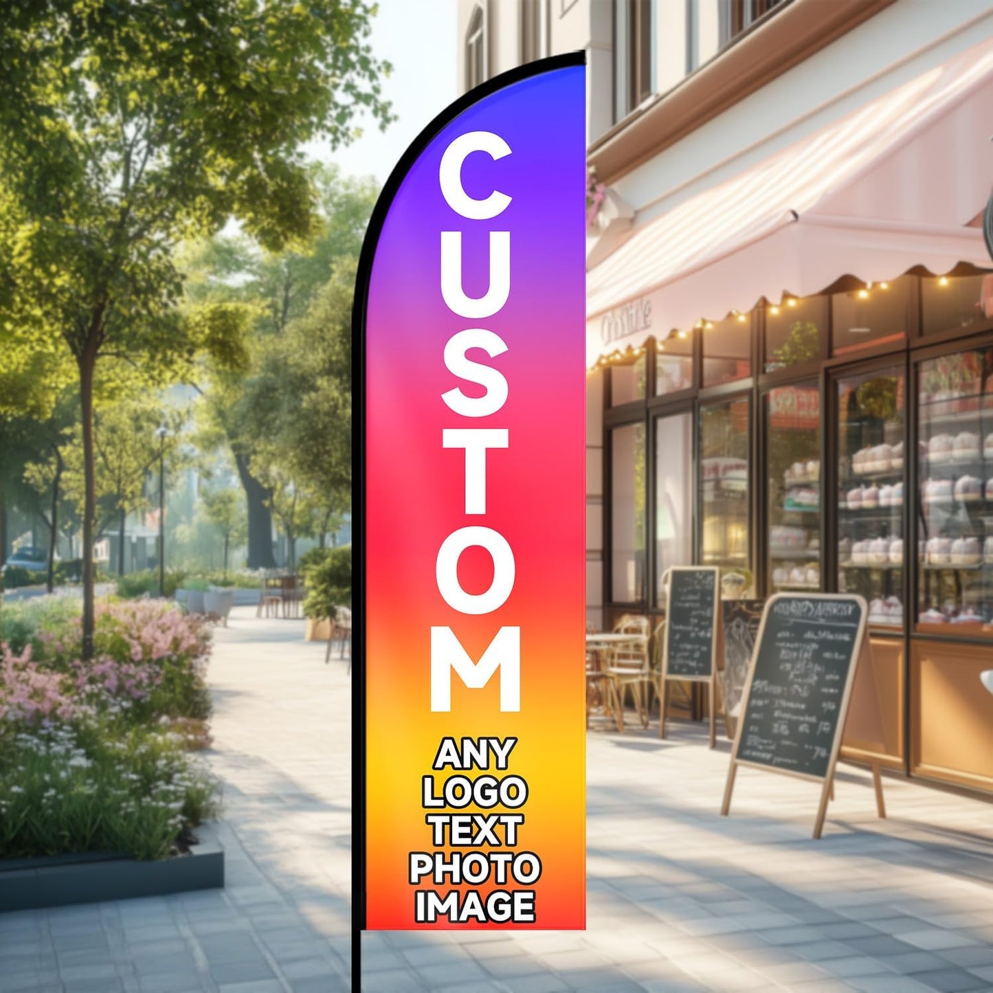 Custom Feather Flag with Pole Kit