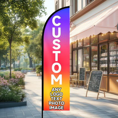 Custom Feather Flag with Pole Kit