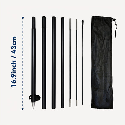 1pc Feather Flag Kit, Advertising Flag Pole, Outdoor Flag Stand, Aluminum Material, Durable And Lightweight, Suitable for Flags Around 1.6x6.6ft/1.6x6.1ft (No Flag)