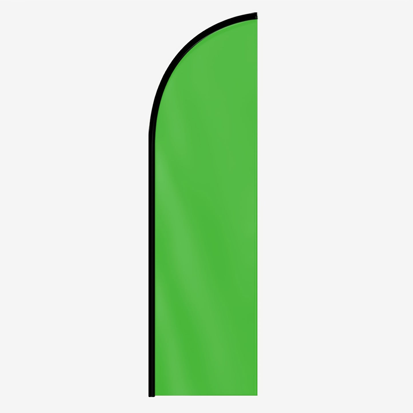Single Solid Color Feather Flag Available in Red, Yellow, Blue, Green, White, And Black Options, Suitable for Outdoor Advertising, Business Promotions, Event Displays, And Signage. Measures 184.91X50.04 cm, with an Optional Pole Kit
