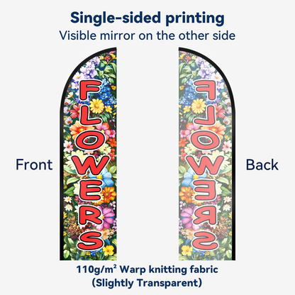 Flowers Feather Flag