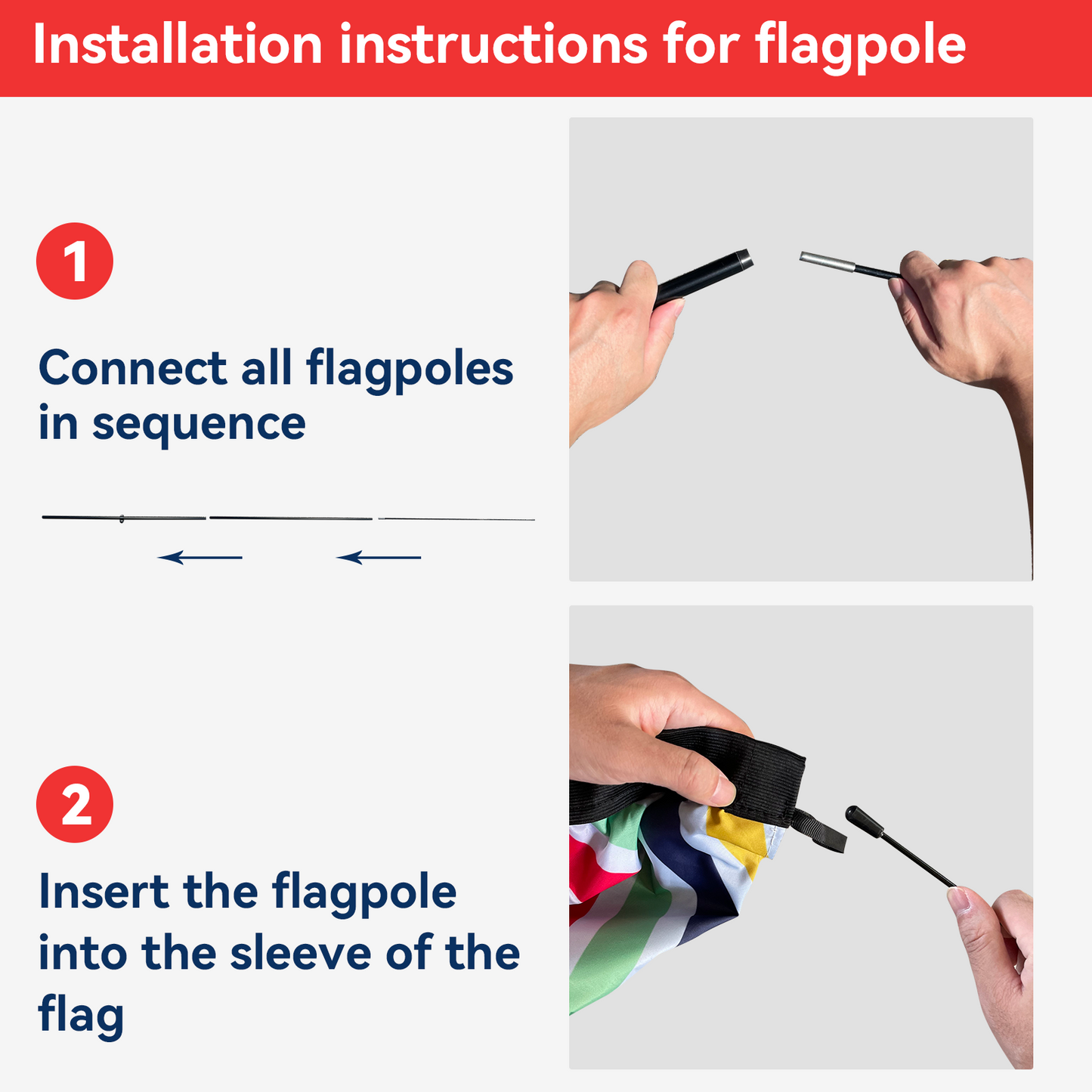 Flagpole with X Base and Qxford bag