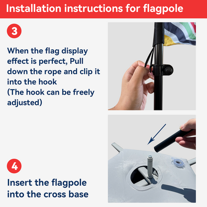 Flagpole with X Base and Qxford bag