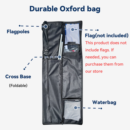Flagpole with X Base and Qxford bag