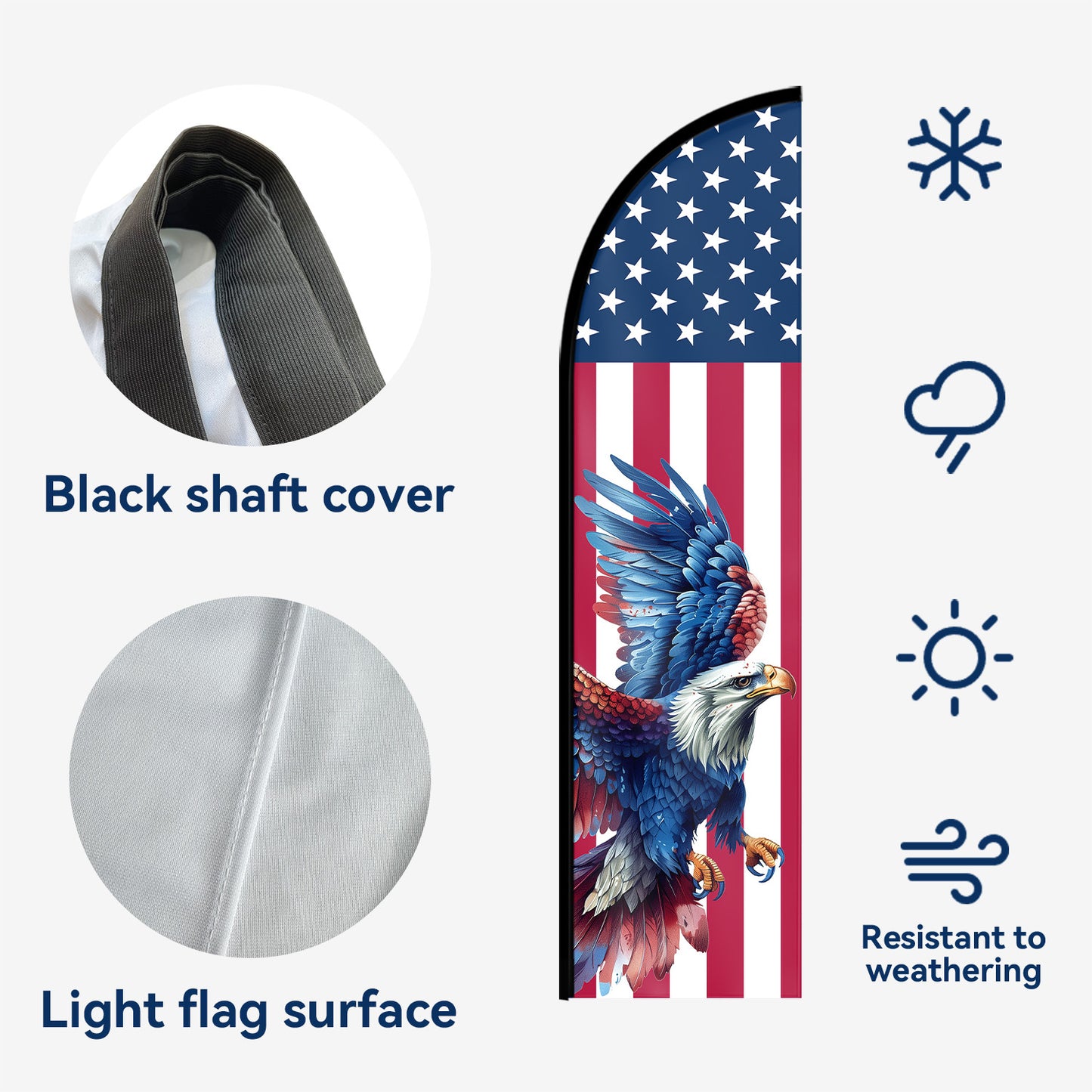 US Eagle Feather Flag