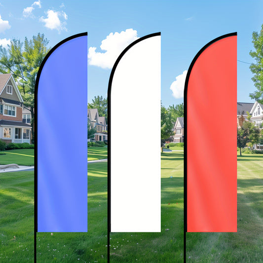1pc Solid Color Feather Flag, Solid Color Flag Banner, Store Sign Flag, Multiple Colors, for Store Outdoor Advertising Promotion Decorations. Knitted Polyester Fabric, Only Flag, Excluding Flagpole