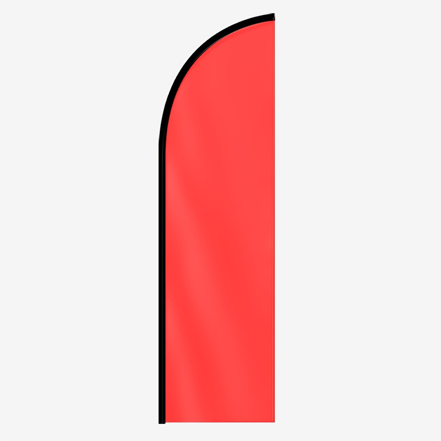 Single Solid Color Feather Flag Available in Red, Yellow, Blue, Green, White, And Black Options, Suitable for Outdoor Advertising, Business Promotions, Event Displays, And Signage. Measures 184.91X50.04 cm, with an Optional Pole Kit