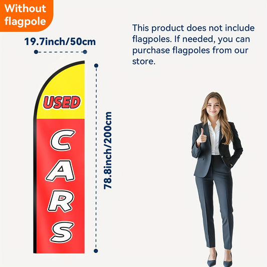 1pc Polyester Car Shop Sign Flag - "We Finance Here, Buy Here Pay Here" Deal Advertising Banner for Auto Dealerships, Single-Sided Print, Pole Mount, Durable Fabric, No Flagpole Included