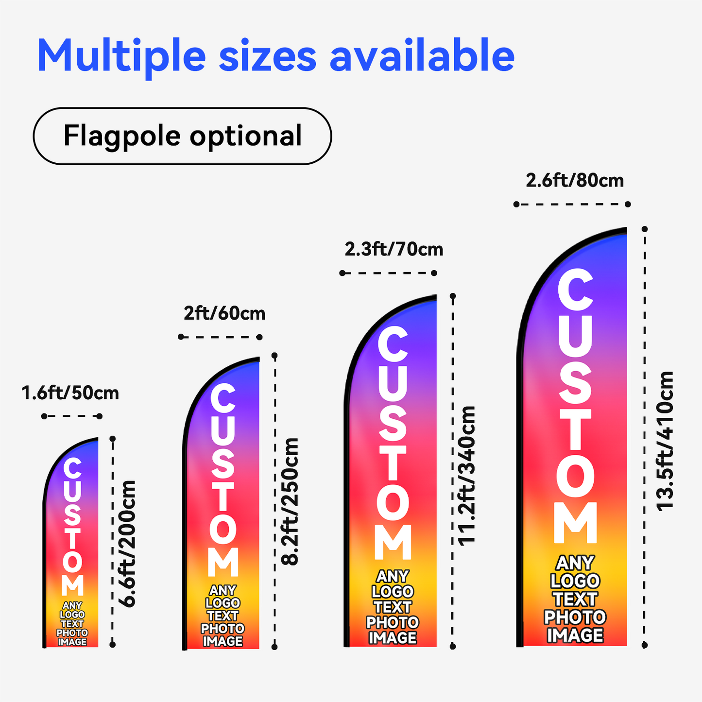 Custom Feather Flag with Pole Kit