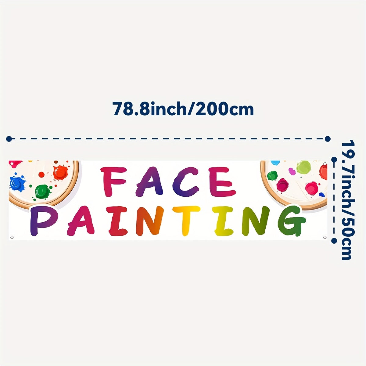 1pc face painting flag, outdoor banner decoration, face painting shop sign logo, suitable for commercial advertising promotion, polyester fabric, with 4 Grommets for easy hang