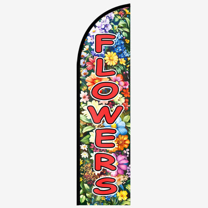 Flowers Feather Flag