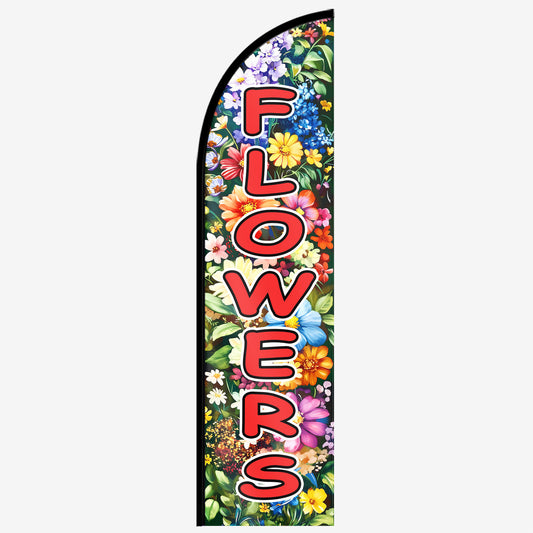 Flowers Feather Flag