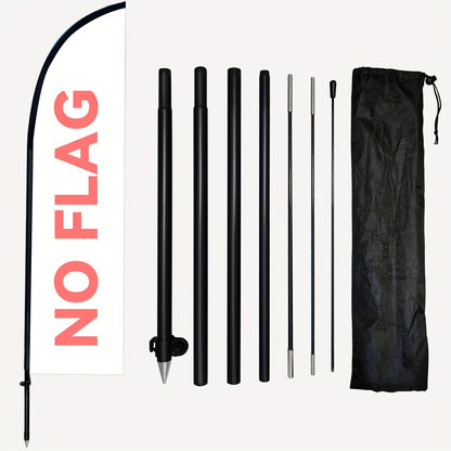 1pc Feather Flag Kit, Advertising Flag Pole, Outdoor Flag Stand, Aluminum Material, Durable And Lightweight, Suitable for Flags Around 1.6x6.6ft/1.6x6.1ft (No Flag)