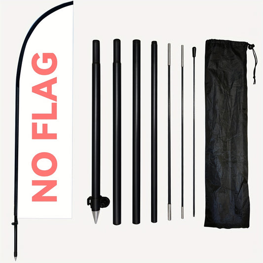 1pc Feather Flag Kit, Advertising Flag Pole, Outdoor Flag Stand, Aluminum Material, Durable And Lightweight, Suitable for Flags Around 1.6x6.6ft/1.6x6.1ft (No Flag)