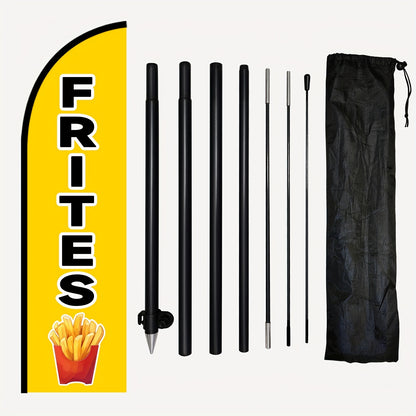 WOANIXY Fries Restaurant Flag, 1.6x6.1ft