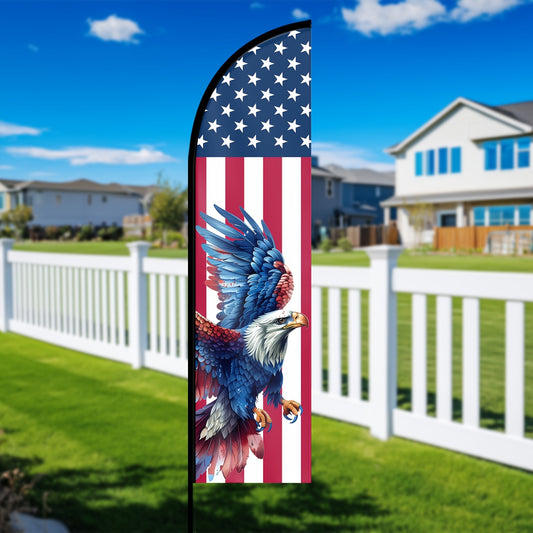 US Eagle Feather Flag