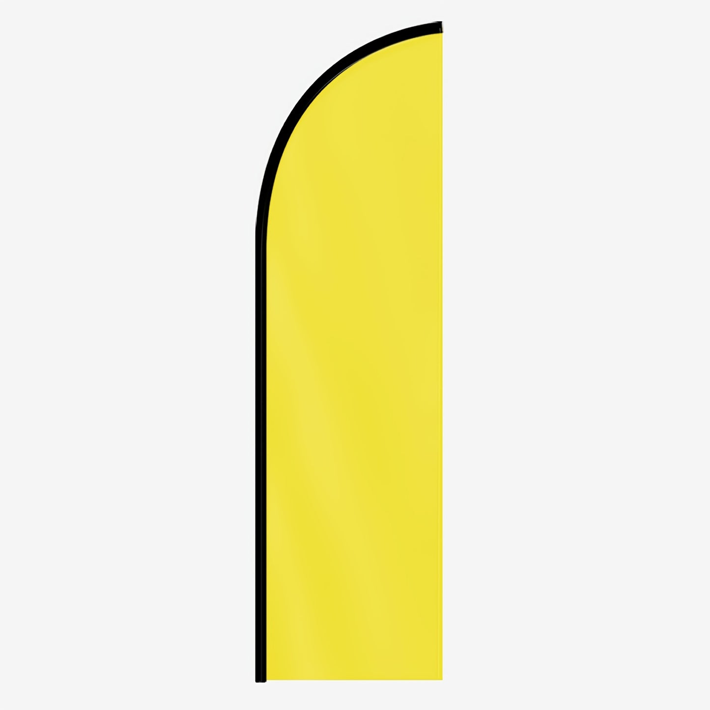 Single Solid Color Feather Flag Available in Red, Yellow, Blue, Green, White, And Black Options, Suitable for Outdoor Advertising, Business Promotions, Event Displays, And Signage. Measures 184.91X50.04 cm, with an Optional Pole Kit